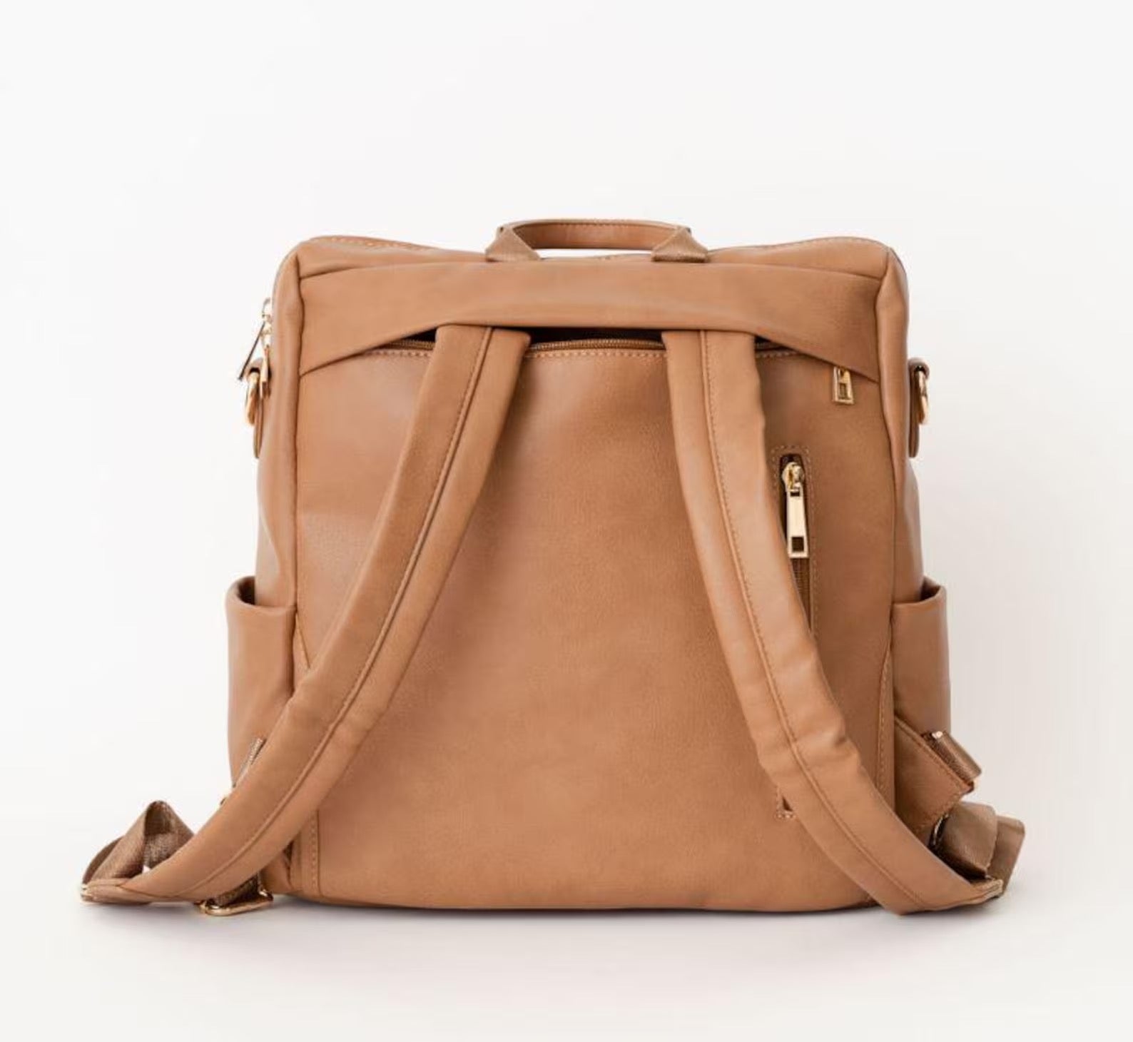 Vegan Leather Convertible Backpack, Diaper, and Crossbody Bag