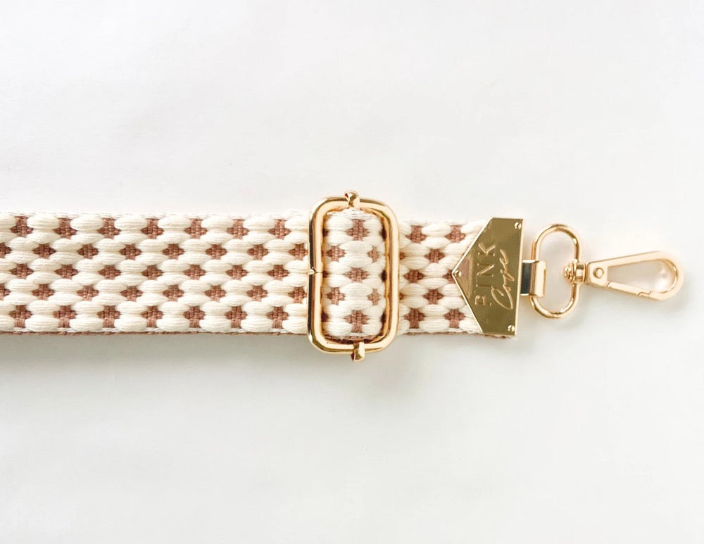 Geometric Pattern Crossbody Bag Strap: Adjustable Purse or Tote Replacement